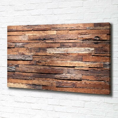 Tableau sur toile Mur en bois