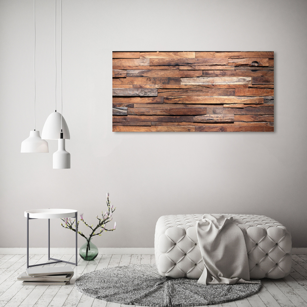 Tableau sur toile Mur en bois