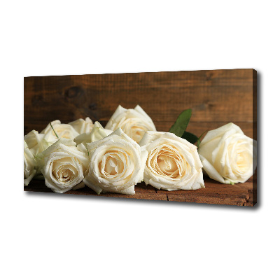 Tableau imprimé sur toile Roses blanches