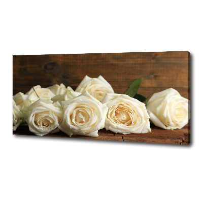 Tableau imprimé sur toile Roses blanches