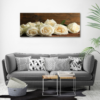 Tableau imprimé sur toile Roses blanches