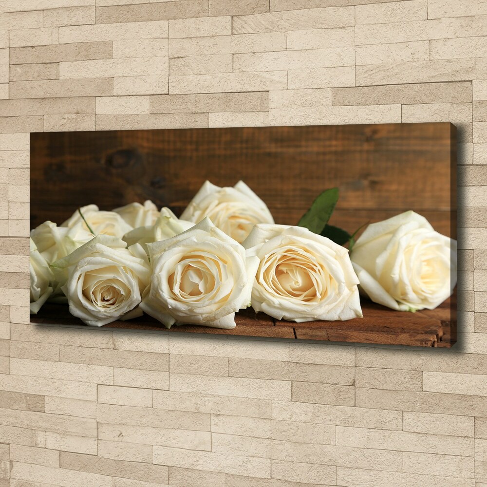 Tableau imprimé sur toile Roses blanches