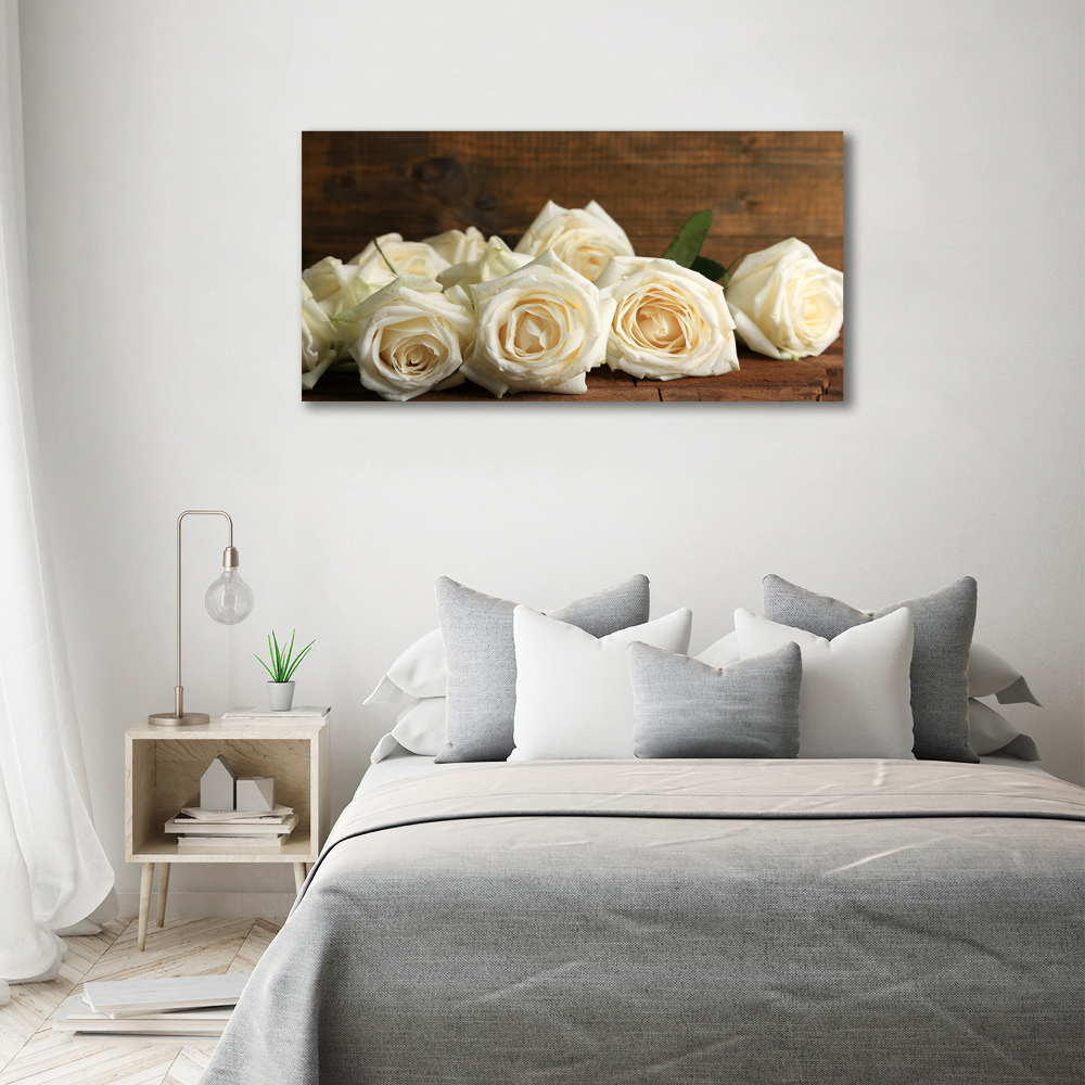 Tableau imprimé sur toile Roses blanches