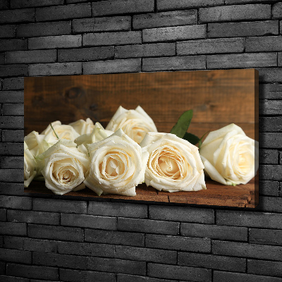 Tableau imprimé sur toile Roses blanches