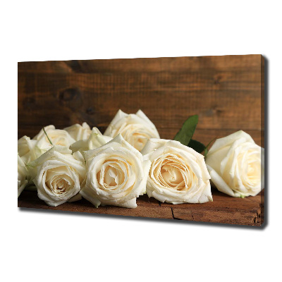 Tableau imprimé sur toile Roses blanches