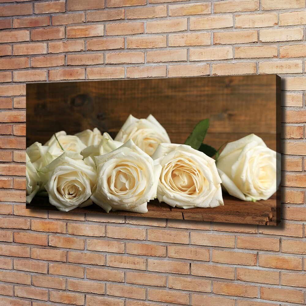 Tableau imprimé sur toile Roses blanches