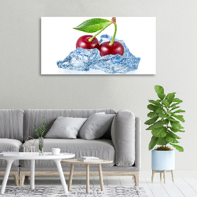 Tableau toile imprimée Cerise avec glace