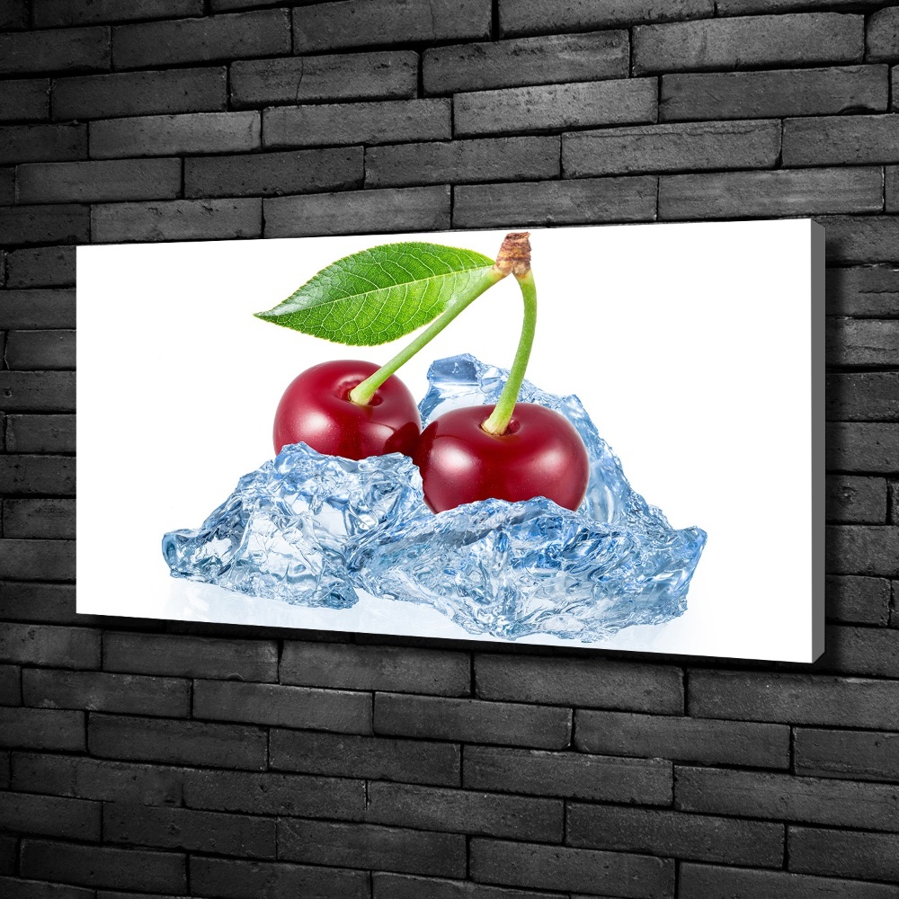 Tableau toile imprimée Cerise avec glace