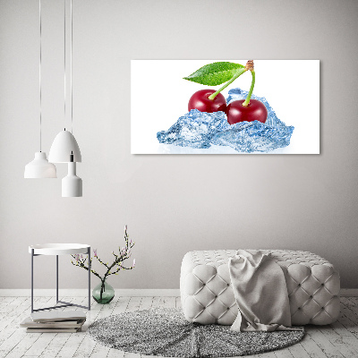 Tableau toile imprimée Cerise avec glace