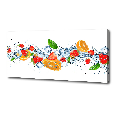 Tableau photo sur toile Fruits sur glace