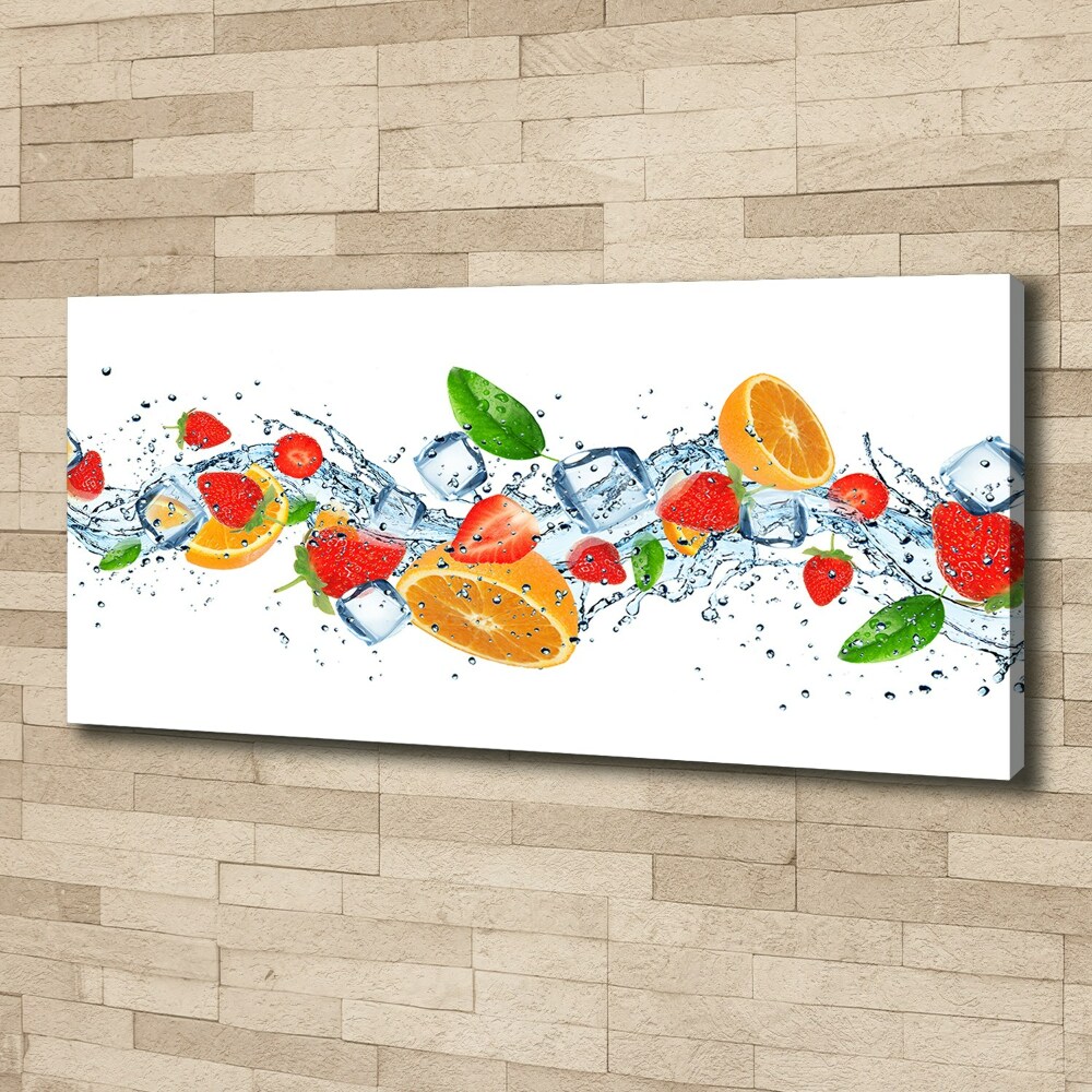 Tableau photo sur toile Fruits sur glace