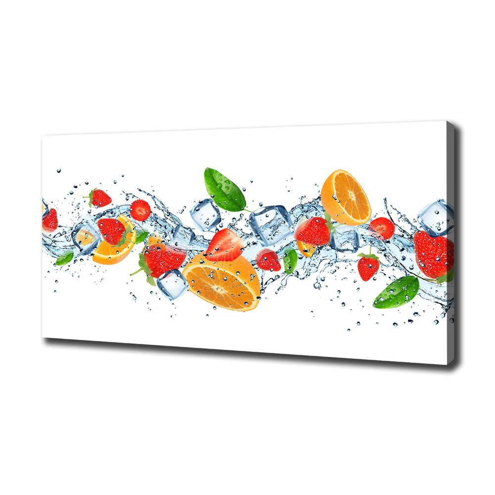 Tableau photo sur toile Fruits sur glace