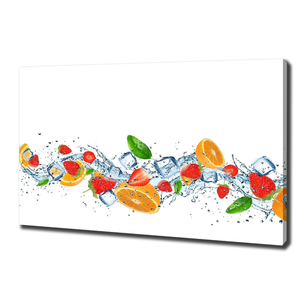 Tableau photo sur toile Fruits sur glace