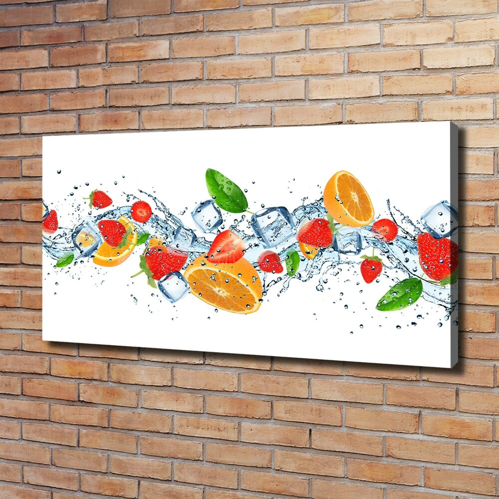 Tableau photo sur toile Fruits sur glace