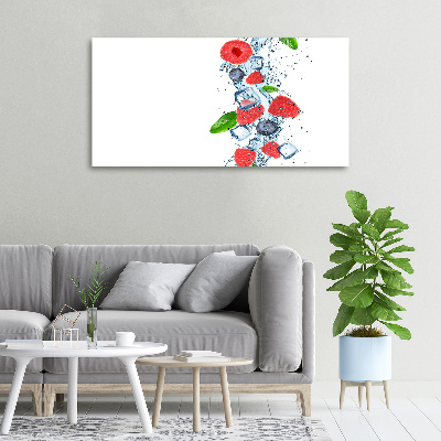 Tableau photo sur toile Fruits des bois avec glace