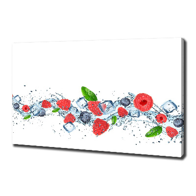 Tableau photo sur toile Fruits des bois avec glace