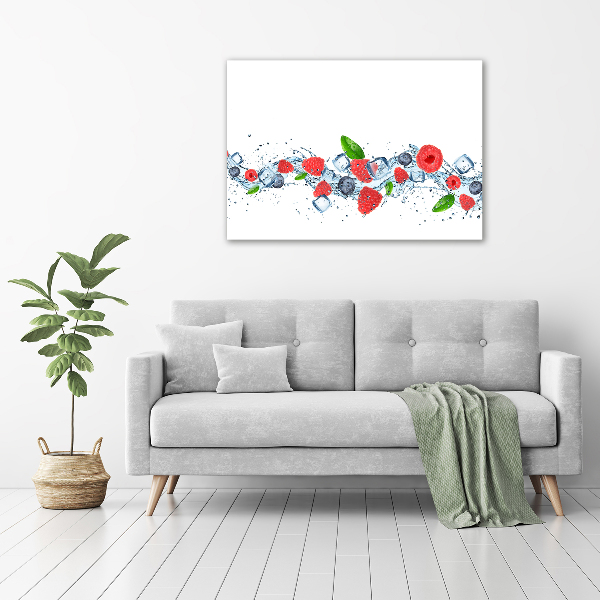 Tableau photo sur toile Fruits des bois avec glace