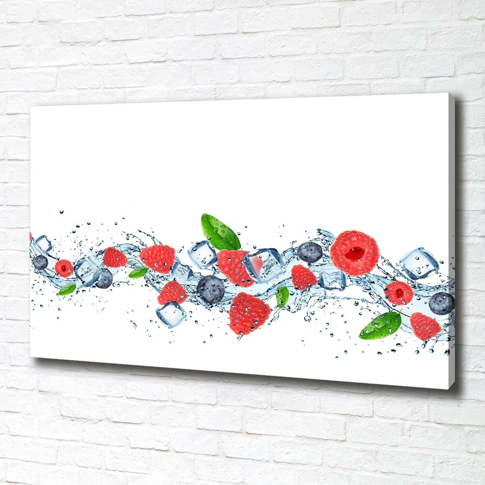 Tableau photo sur toile Fruits des bois avec glace