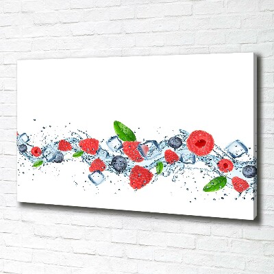 Tableau photo sur toile Fruits des bois avec glace