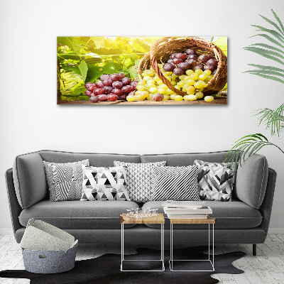 Tableau imprimé sur toile Raisins dans un panier