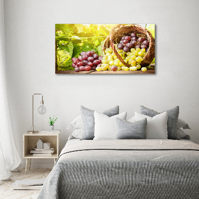 Tableau imprimé sur toile Raisins dans un panier