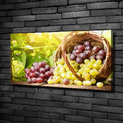 Tableau imprimé sur toile Raisins dans un panier