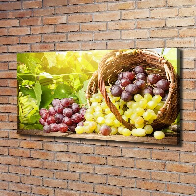 Tableau imprimé sur toile Raisins dans un panier