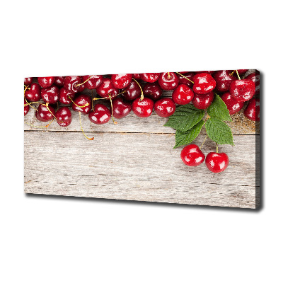 Tableau photo sur toile Cerises sur bois