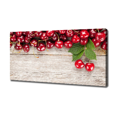 Tableau photo sur toile Cerises sur bois