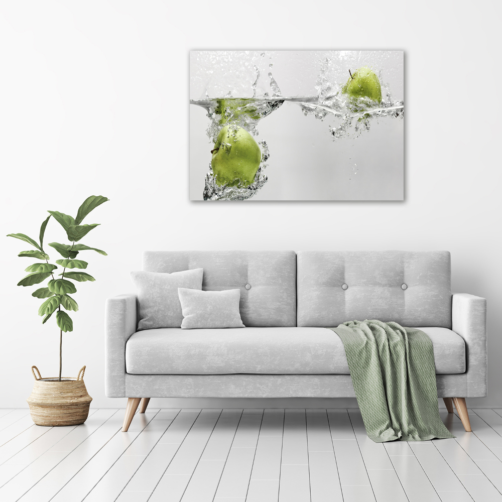 Tableau imprimé sur toile Pomme sous l'eau