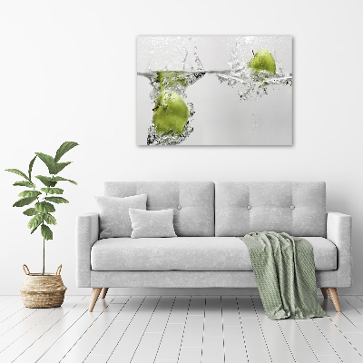 Tableau imprimé sur toile Pomme sous l'eau