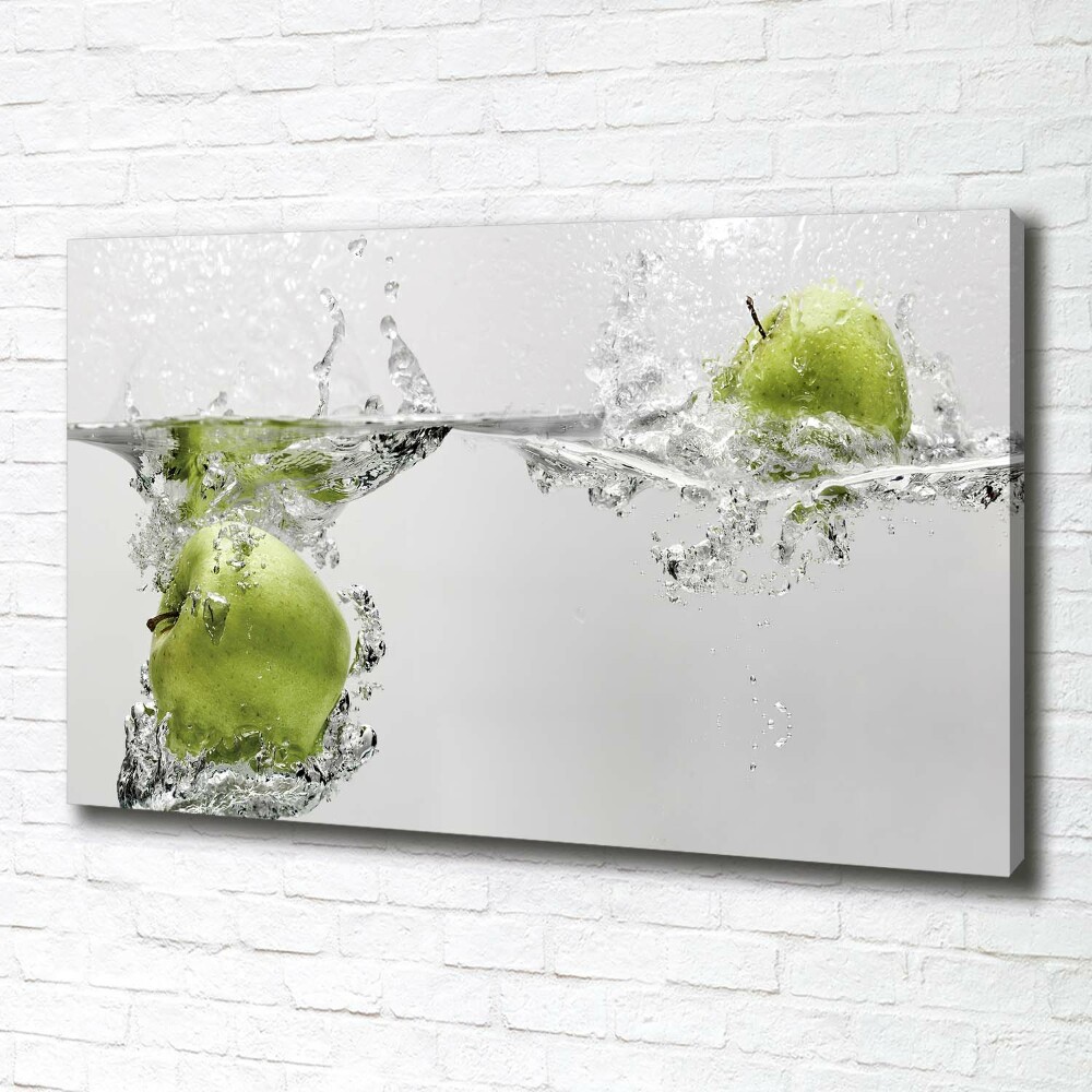 Tableau imprimé sur toile Pomme sous l'eau