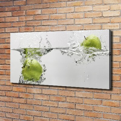 Tableau imprimé sur toile Pomme sous l'eau