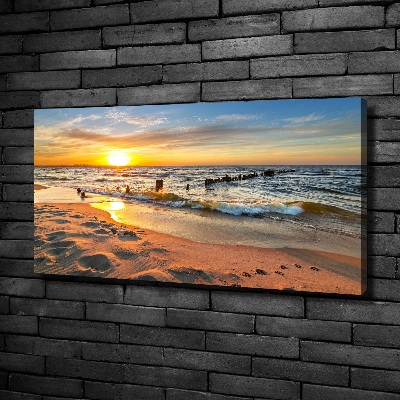 Tableau toile imprimée Plage du coucher de soleil