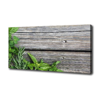 Tableau mural sur toile Fond en bois d'herbes