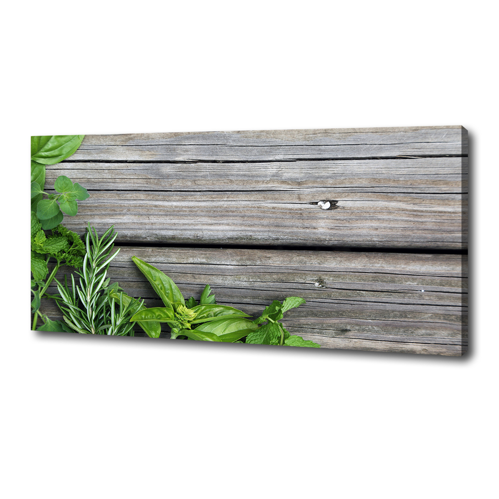 Tableau mural sur toile Fond en bois d'herbes