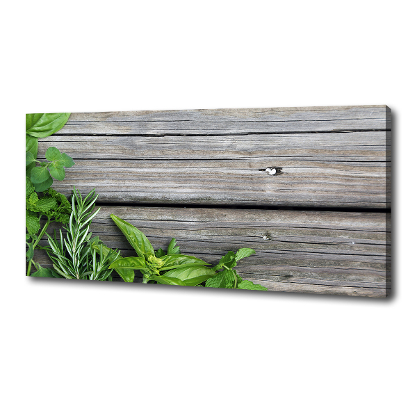 Tableau mural sur toile Fond en bois d'herbes