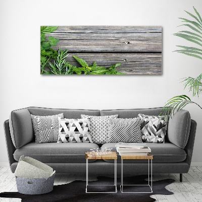 Tableau mural sur toile Fond en bois d'herbes