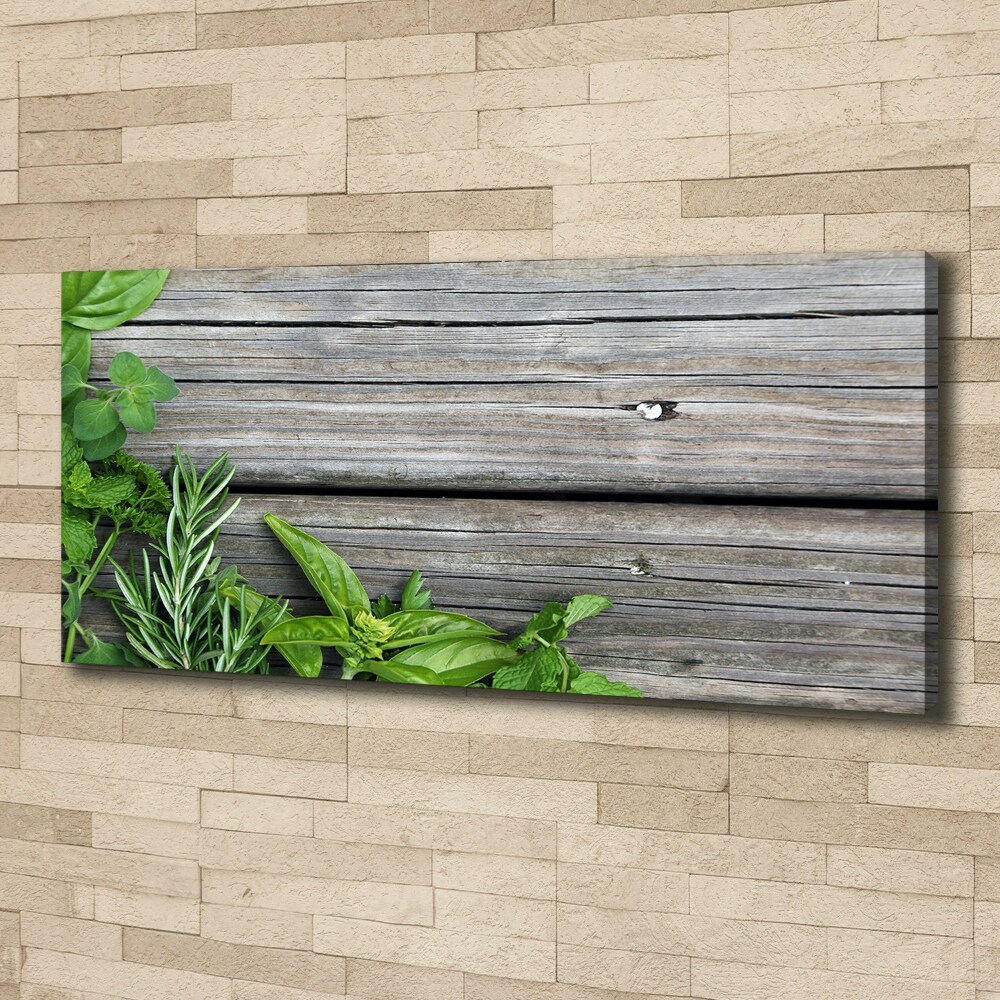 Tableau mural sur toile Fond en bois d'herbes