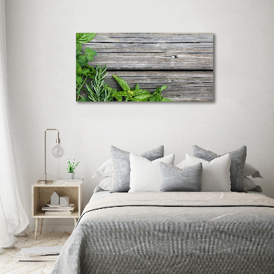 Tableau mural sur toile Fond en bois d'herbes