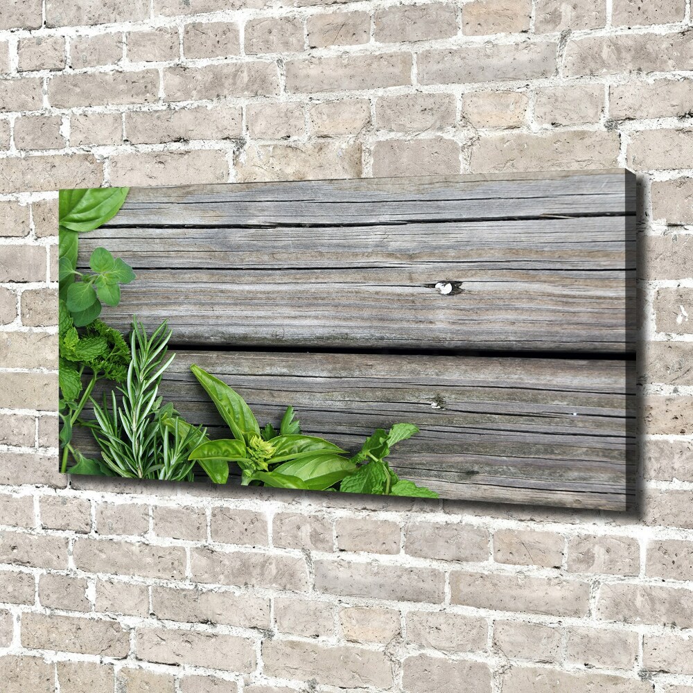 Tableau mural sur toile Fond en bois d'herbes