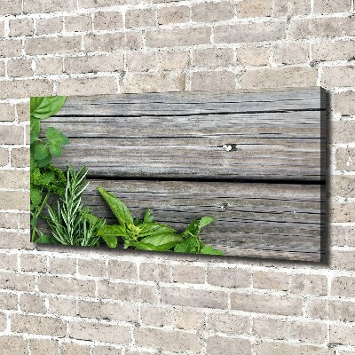 Tableau mural sur toile Fond en bois d'herbes