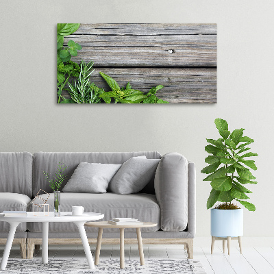 Tableau mural sur toile Fond en bois d'herbes