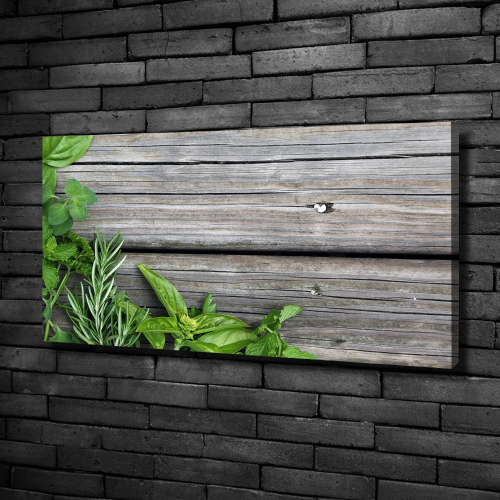 Tableau mural sur toile Fond en bois d'herbes