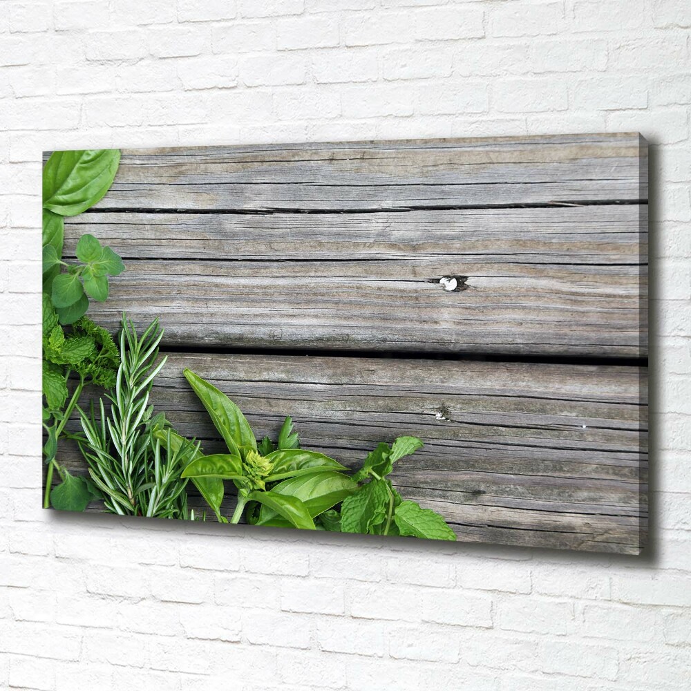 Tableau mural sur toile Fond en bois d'herbes