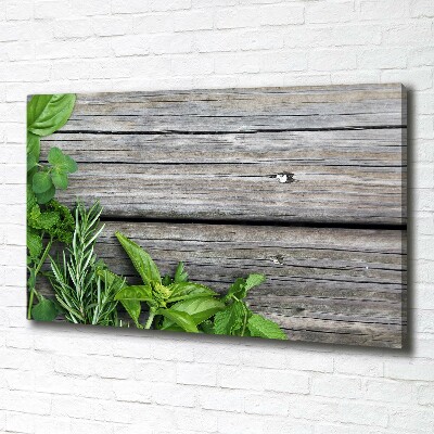 Tableau mural sur toile Fond en bois d'herbes