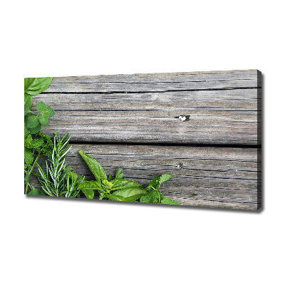 Tableau mural sur toile Fond en bois d'herbes