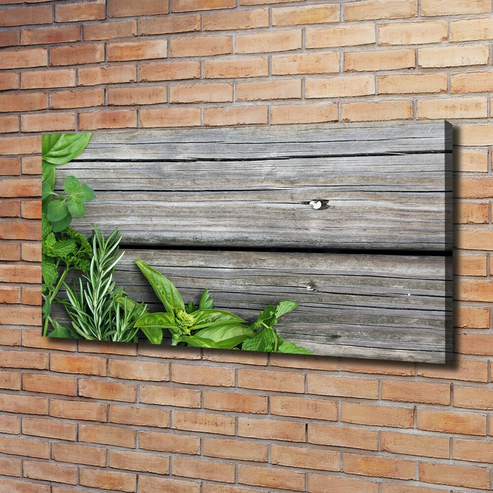 Tableau mural sur toile Fond en bois d'herbes