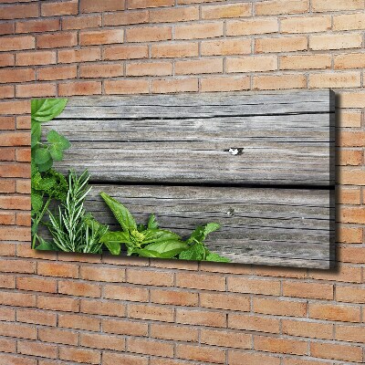 Tableau mural sur toile Fond en bois d'herbes