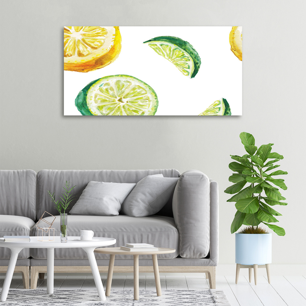 Tableau photo sur toile Citron et citron vert